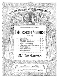 Tristesses et sourires, Op.58: Vollsammlung by Moritz Moszkowski