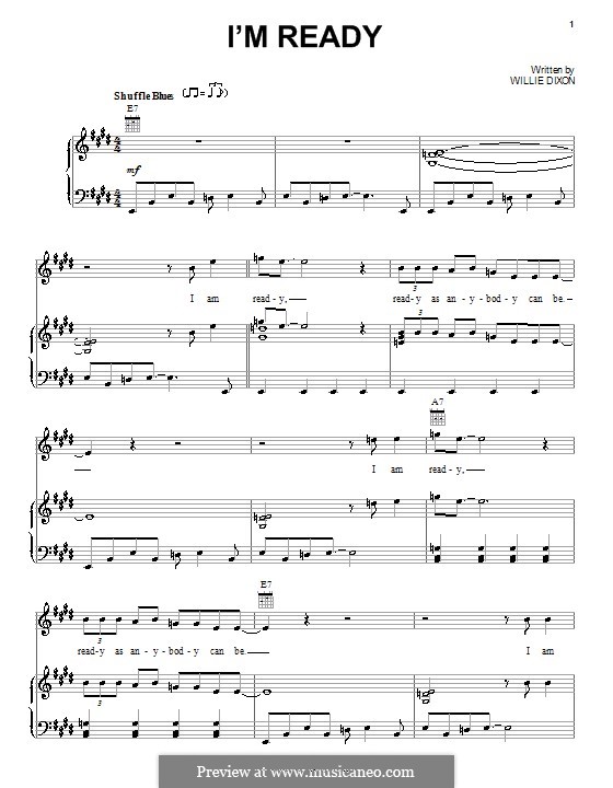 I'm Ready: Für Stimme und Klavier (oder Gitarre) by Willie Dixon