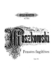 Pensées fugitives, Op.66: Für Klavier by Moritz Moszkowski