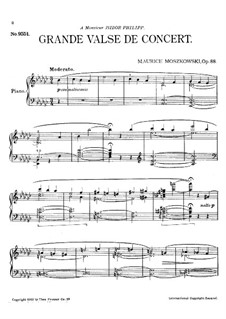 Gross Konzertwalzer, Op.88: Für Klavier by Moritz Moszkowski