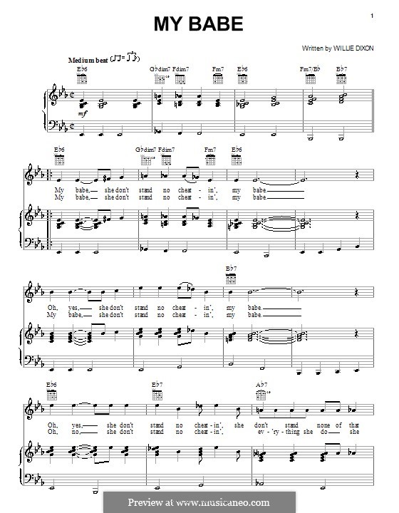 My Babe: Für Stimme und Klavier (oder Gitarre) by Willie Dixon