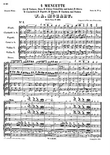 Vier Menuette, K.601: Vier Menuette by Wolfgang Amadeus Mozart