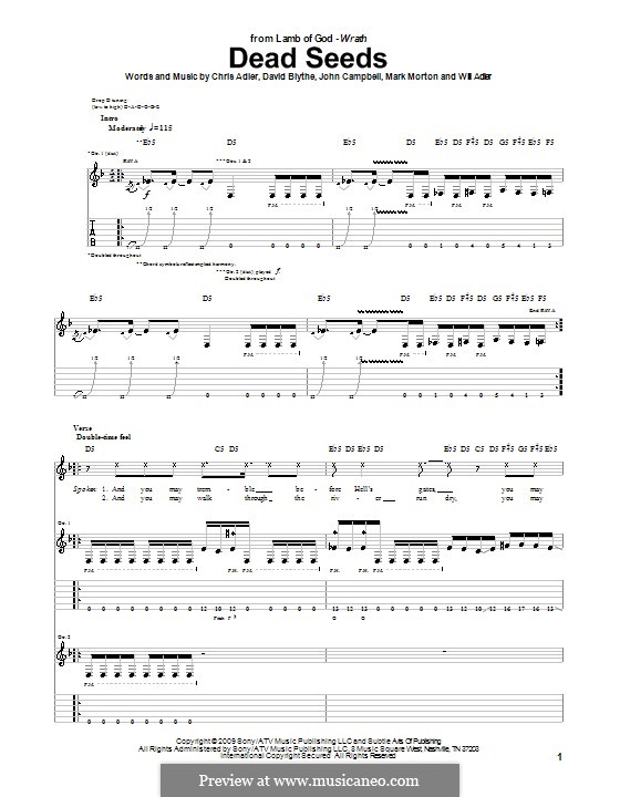 Dead Seeds (Lamb of God) von C. Adler, D. Blythe, J. Campbell, M