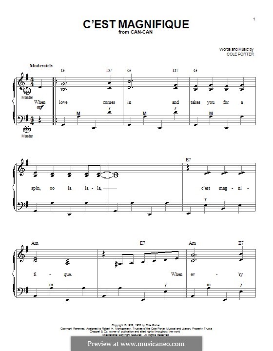 C'est Magnifique: Für Akkordeon by Cole Porter