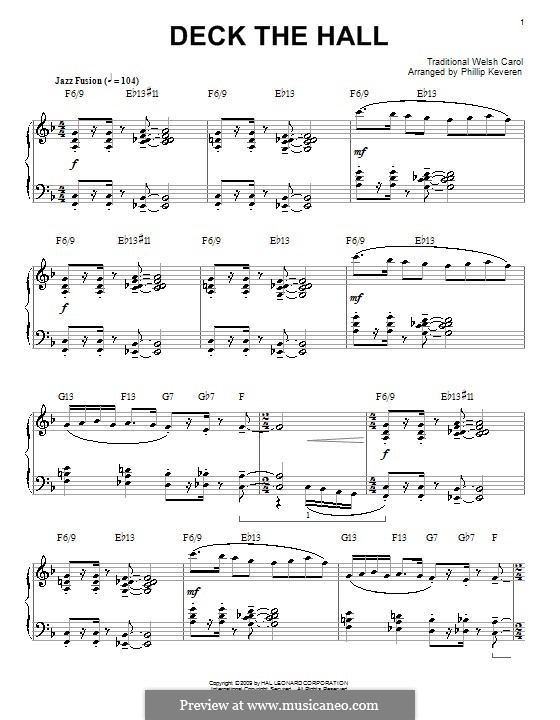 Piano version: Jazz version by folklore