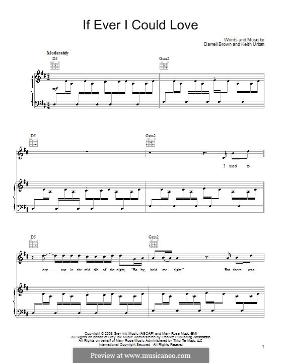 If Ever I Could Love: Für Stimme und Klavier (oder Gitarre) by Darrell Brown