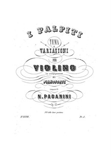 Variationen über 'I Palpiti' für Violine und Klavier, Op.13: Partitur, Solostimme by Niccolò Paganini