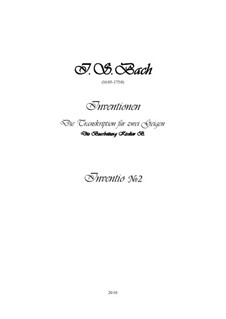 Nr.2 in c-moll, BWV 773: Für zwei Violinen, Partitur und Stimmen by Johann Sebastian Bach