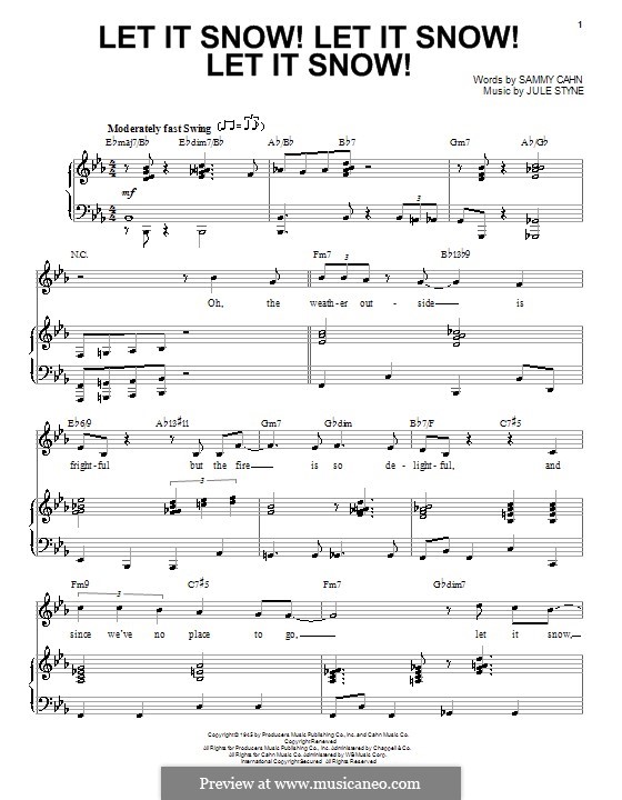 Vocal version: Für Stimme und Klavier oder Gitarre (Es-Dur) by Jule Styne