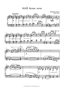 Nr.5 Mai (Weisse Nächte): Für Klavier (Noten von hohem Qualität) by Pjotr Tschaikowski