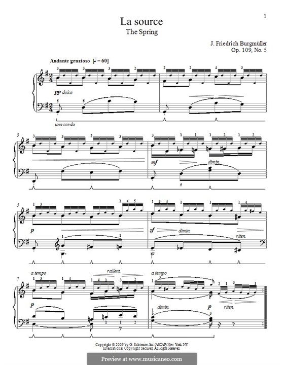 Etüde Nr.5: Für Klavier by Johann Friedrich Burgmüller