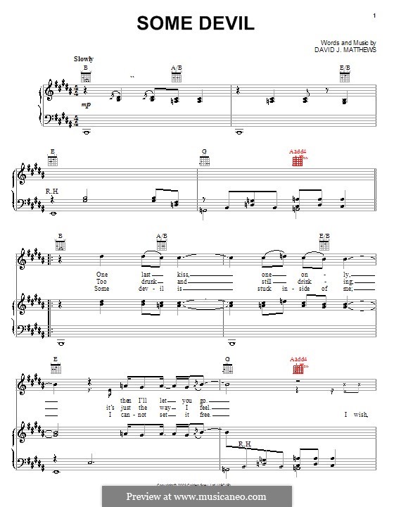 Some Devil: Für Stimme und Klavier (oder Gitarre) by David J. Matthews