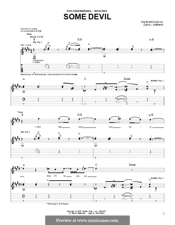 Some Devil: Für Gitarre mit Tab by David J. Matthews