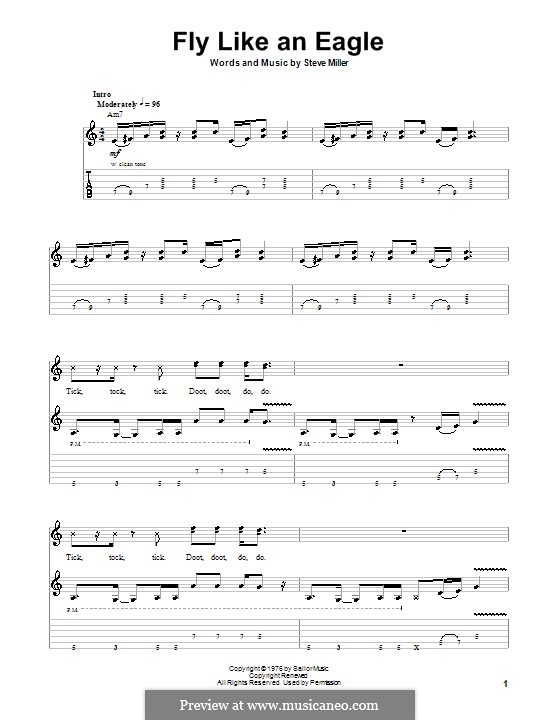 Fly Like an Eagle (Steve Miller Band): Für Gitarre mit Tabulatur by Steve Miller