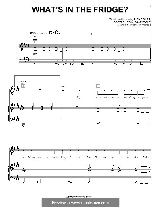 What's in the Fridge? (Imagination Movers): Für Stimme und Klavier (oder Gitarre) by Dave Poche, Rich Collins, Scott Durbin, Scott Smith