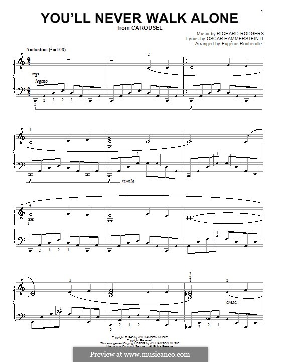 You'll Never Walk Alone (from Carousel): Für Klavier by Richard Rodgers