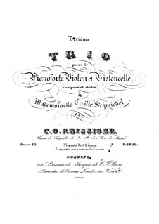 Klaviertrio Nr.10, Op.115: Klaviertrio Nr.10 by Carl Gottlieb Reissiger
