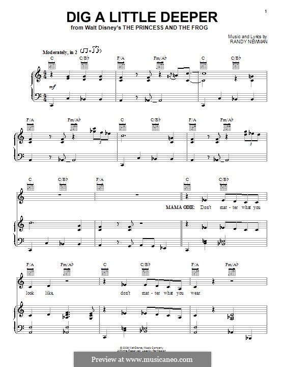 Dig a Little Deeper: Für Stimme und Klavier (oder Gitarre) by Randy Newman