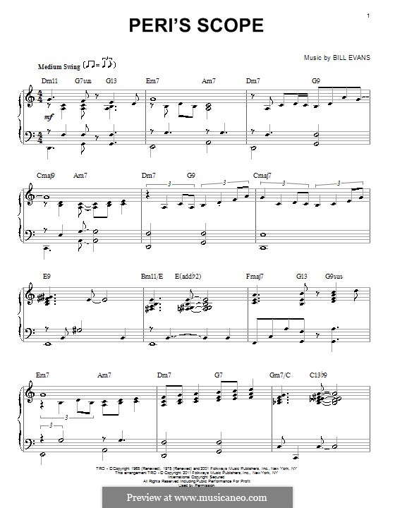 Peri's Scope: Für Klavier by Bill Evans