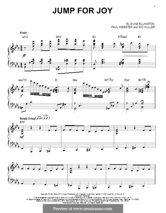 Jump for Joy (Duke Ellington): Für Klavier by Paul Francis Webster, Sid Kuller