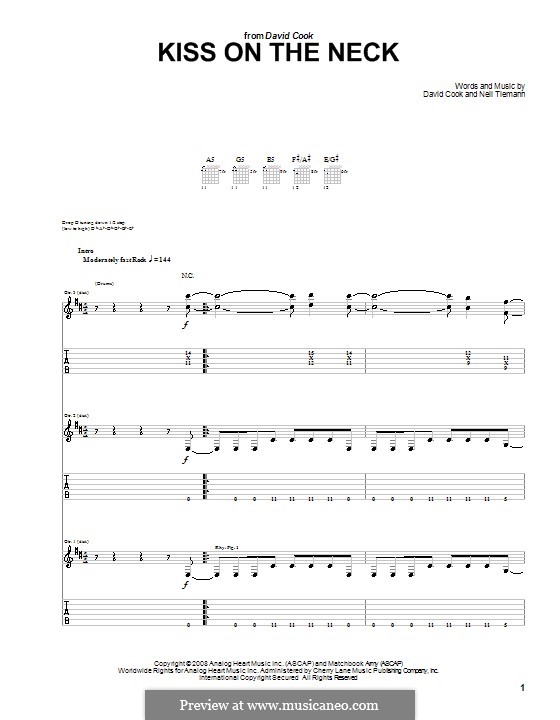 Kiss on the Neck: Für Gitarre mit Tab by Neil Tiemann