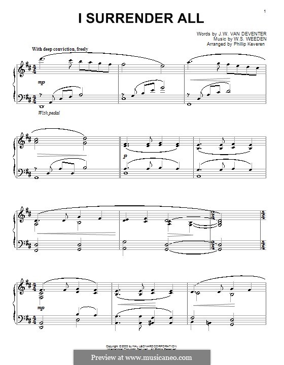 Alles will ich Jesus weihen: Für Klavier by Winfield Scott Weeden