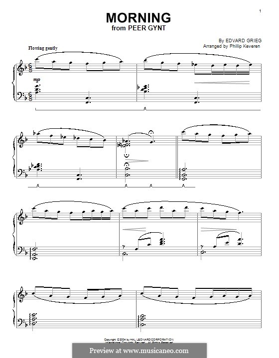 Suite Nr.1. Morgenstimmung, Op.46 No.1: Für Klavier (Version von P. Keveren) by Edvard Grieg