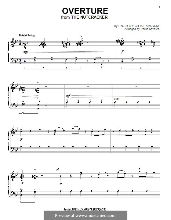 No.1 Miniature Overture : Für Klavier by Pjotr Tschaikowski