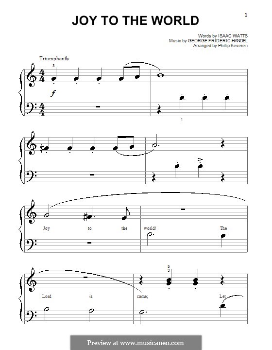 Piano version: Sehr leichte Fassung by Georg Friedrich Händel