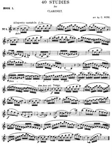 Vierzig Studien für Clarinet: Vierzig Studien für Clarinet by Cyrille Rose