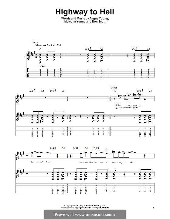 Аккорды ac. AC DC Highway to Hell табы. Highway to Hell табы для электрогитары. АС ДС на гитаре табы. Highway to Hell табы.