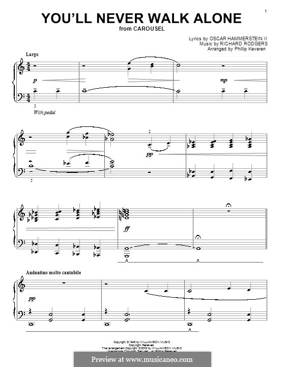 You'll Never Walk Alone (from Carousel): Für Klavier by Richard Rodgers