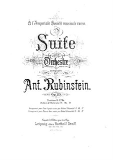 Suite für Orchester, Op.119: Suite für Orchester by Anton Rubinstein