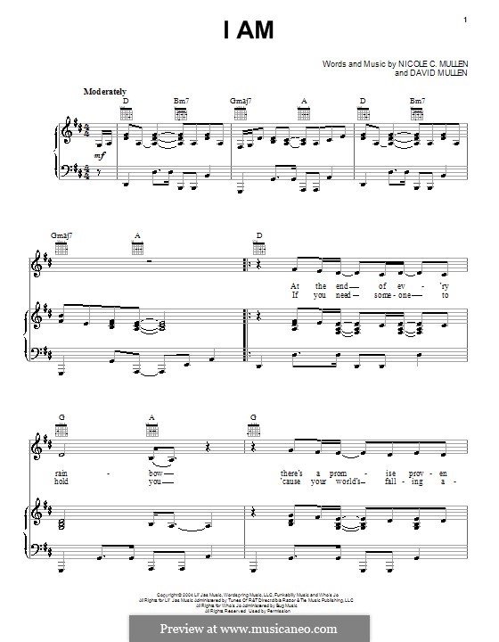 I am: Für Stimme und Klavier (oder Gitarre) by David Mullen