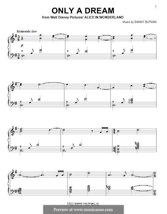 Only a Dream: Für Klavier by Danny Elfman