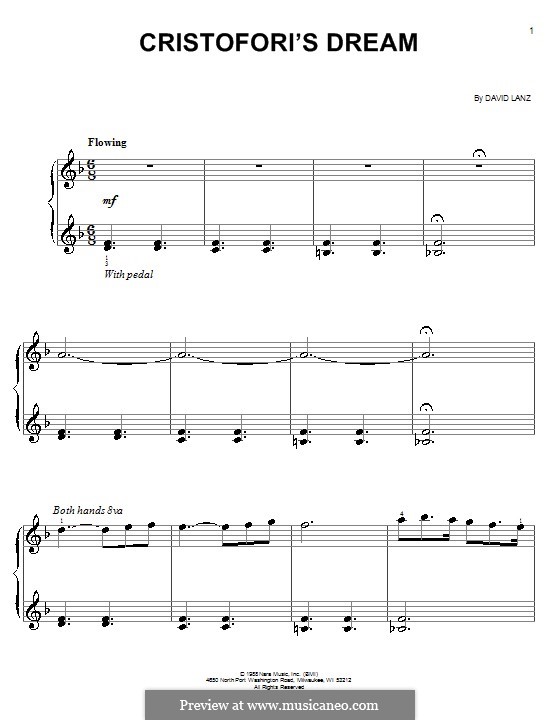 Cristofori's Dream: Einfache Noten für Klavier by David Lanz