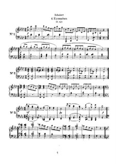 Sechs Ecossaise, D.421: Für einen Interpreten by Franz Schubert