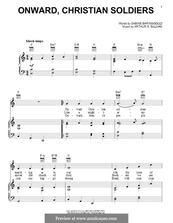 Onward, Christian Soldiers: Für Stimme und Klavier (oder Gitarre) by Arthur Sullivan