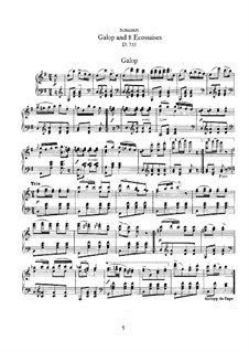 Galopp und acht Ecossaise, D.735: Für einen Interpreten by Franz Schubert