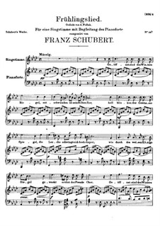 Frühlingslied, D.919: Für Stimme und Klavier by Franz Schubert