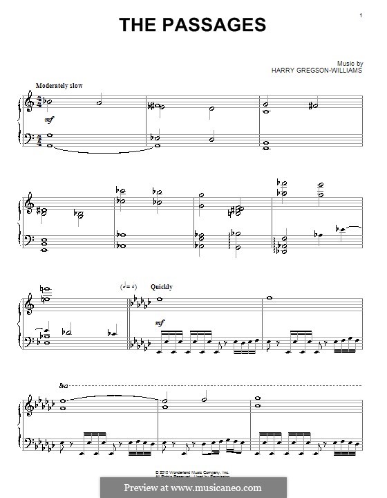 The Passages: Für Klavier by Harry Gregson-Williams