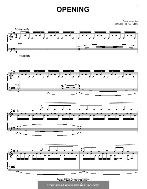 Opening: Für Klavier by Marcelo Zarvos