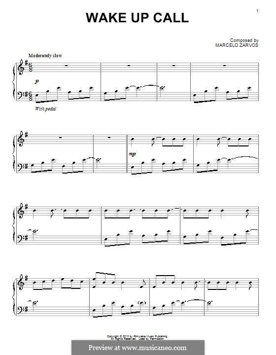 Wake Up Call: Für Klavier by Marcelo Zarvos