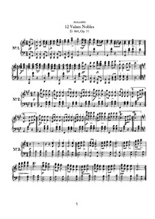 Twelve Valses Nobles, D.969: Für Klavier by Franz Schubert