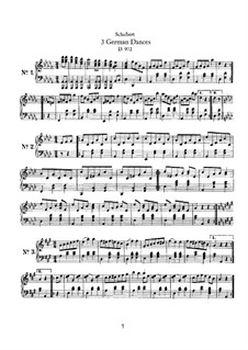 Drei deutsche Tänze, D.972: Für einen Interpreten by Franz Schubert