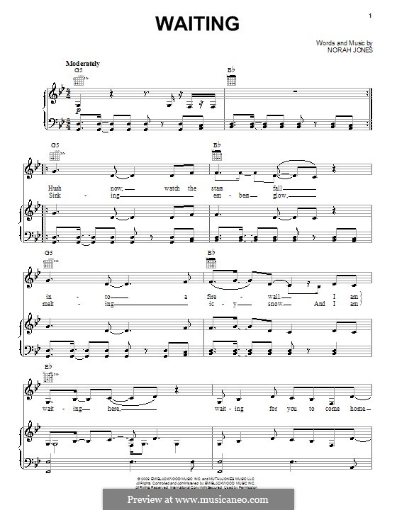 Waiting: Für Stimme und Klavier (oder Gitarre) by Norah Jones