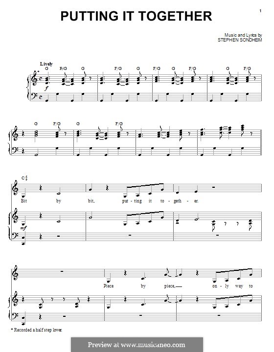 Putting It Together: Für Stimme und Klavier (oder Gitarre) by Stephen Sondheim