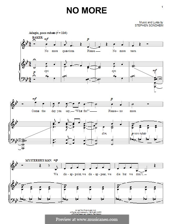 No More: Für Stimme und Klavier (oder Gitarre) by Stephen Sondheim