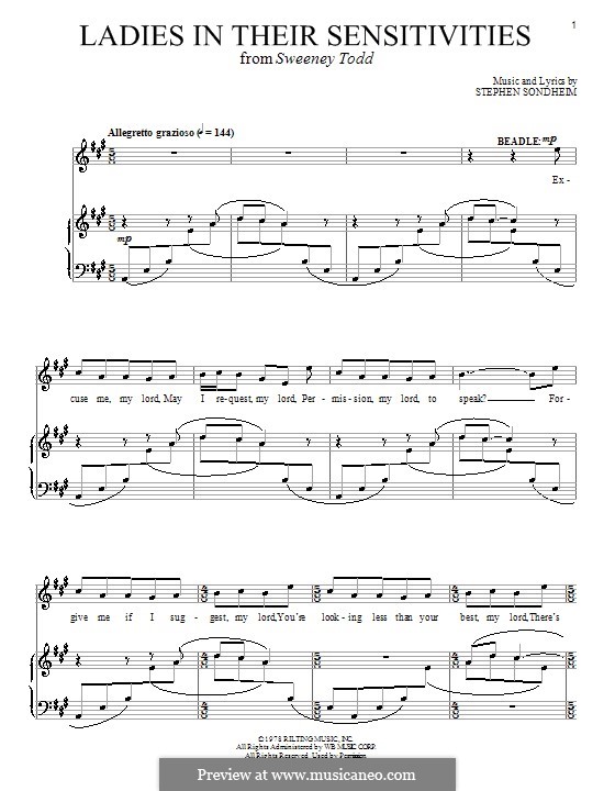 Ladies in Their Sensitivities: Für Stimme und Klavier (oder Gitarre) by Stephen Sondheim