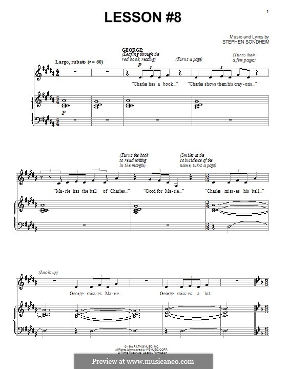 Lesson No.8: Für Stimme und Klavier (oder Gitarre) by Stephen Sondheim